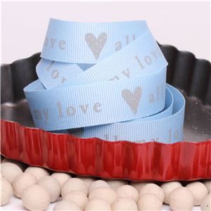 All my love Ribbon - Blue/Grey